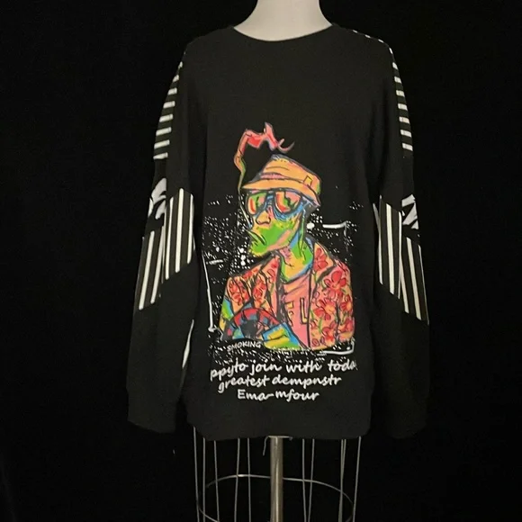 GERNURTEE Men's Hunter S. Thompson T-Shirt – Black, 100% Cotton, Sizes S To 5XL